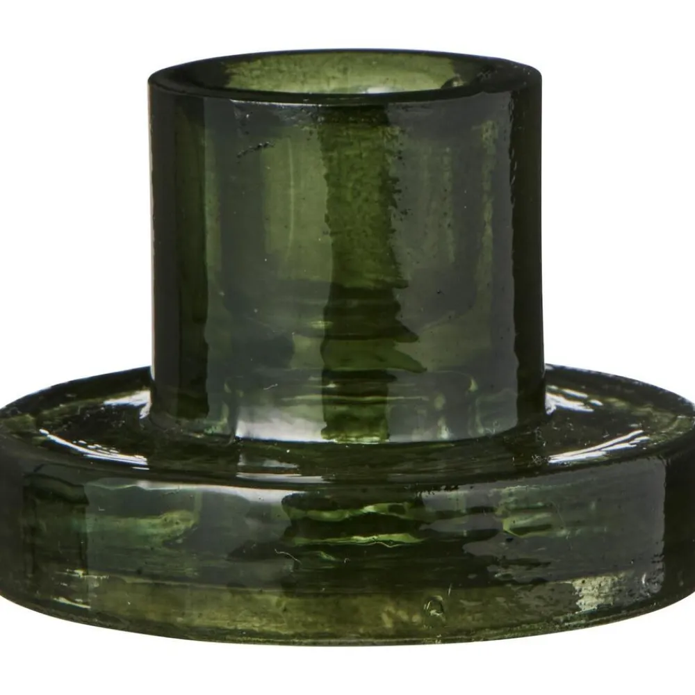 Ib Laursen Lys & Lysestager<Stage glas t/1,3 cm lys grøn