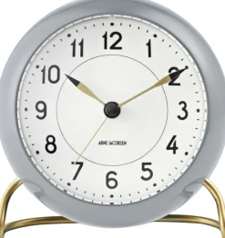 Arne Jacobsen Clocks Ure & Vejrstationer<Station bordur, grå/hvid