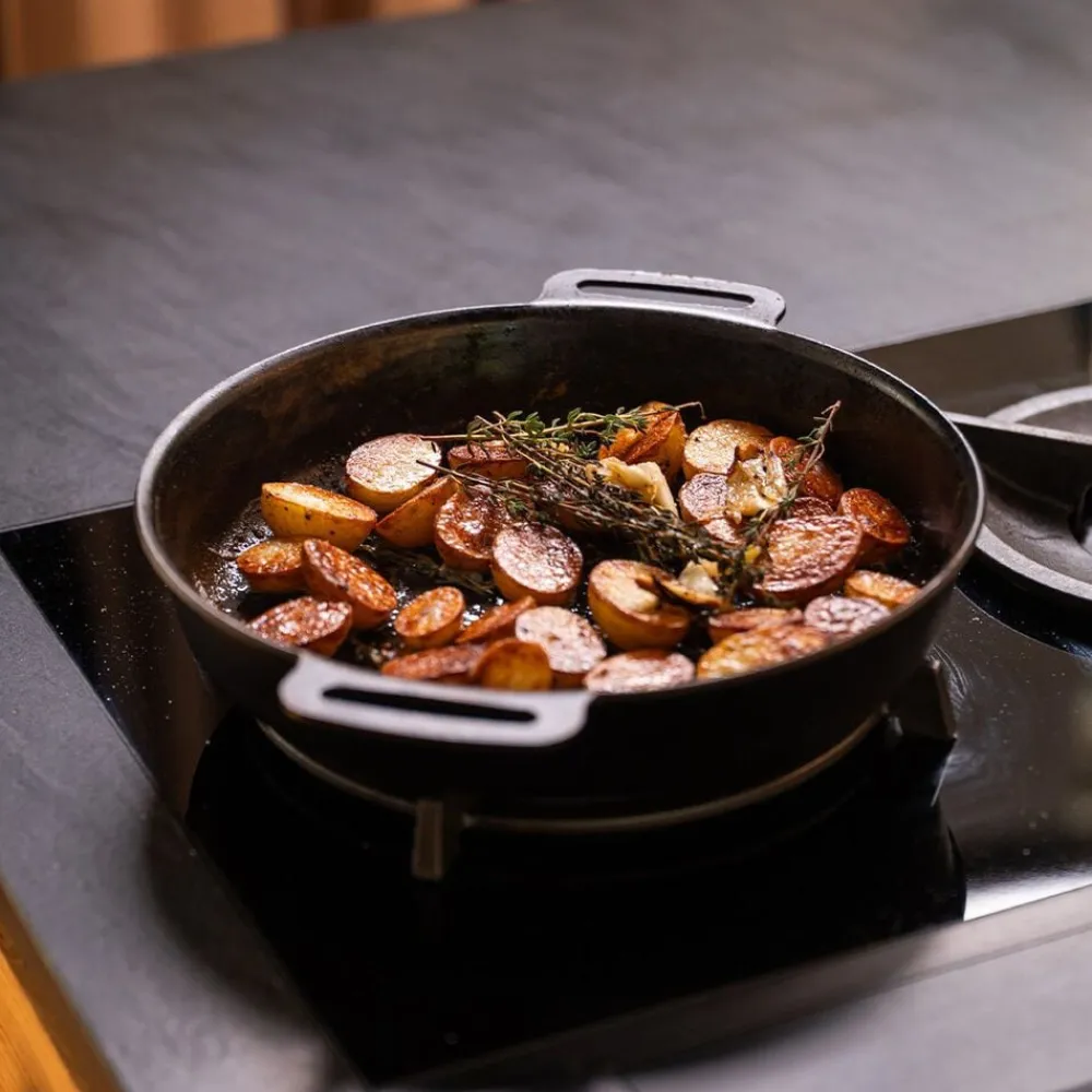 Gastrotools Gryder & Pander<Stegepande – Carbonstål – Dobbelthåndtag