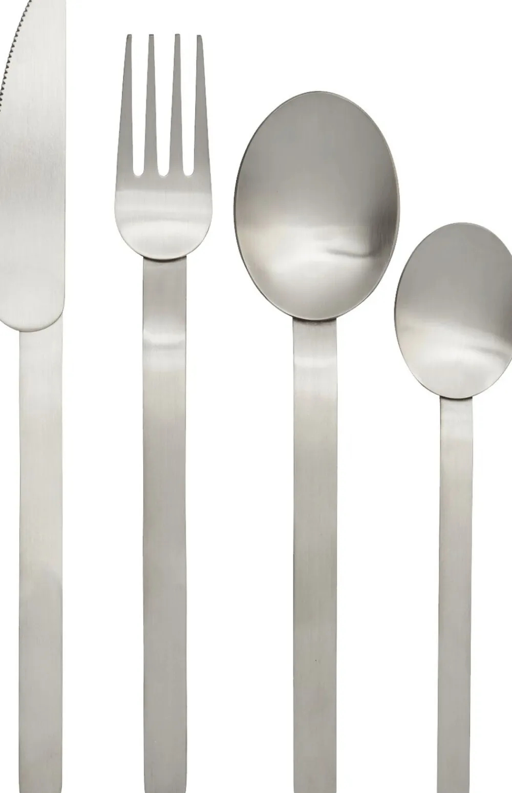Ferm Living Bestik<Stelo Cutlery - Set of 4 - Brushed Stainless Steel