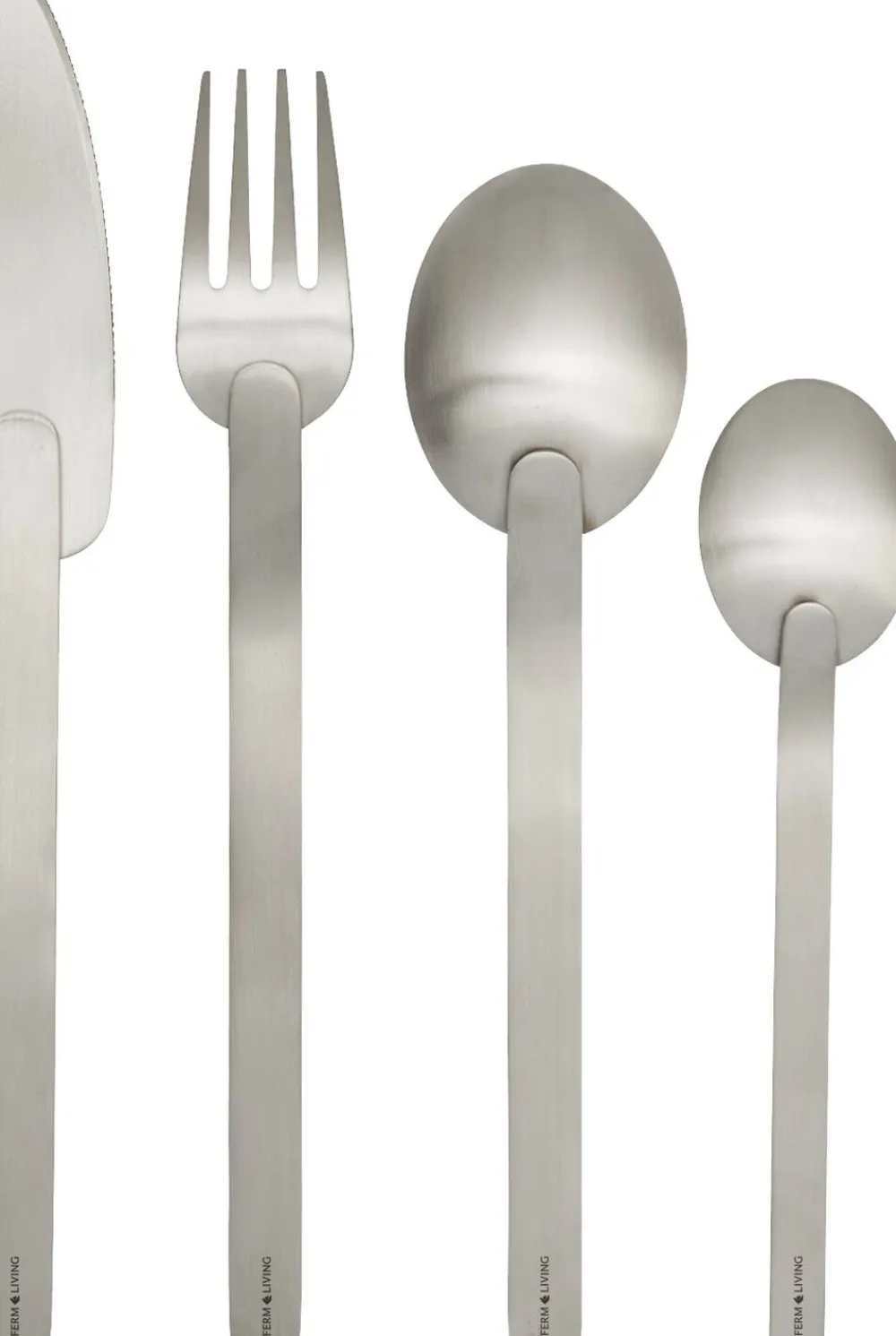 Ferm Living Bestik<Stelo Cutlery - Set of 4 - Brushed Stainless Steel