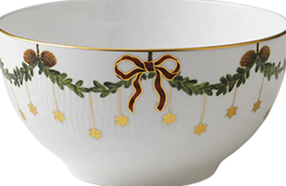 Royal Copenhagen Skåle & Fade|Julestel<Stjerne Riflet Jul 180 cl. skål