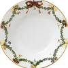 Royal Copenhagen Julestel<Stjerne Riflet Jul 17 cm. dyb desserttallerken