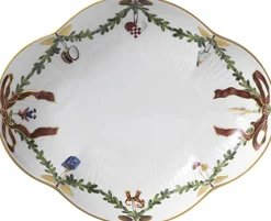 Royal Copenhagen Skåle & Fade|Julestel<Stjerne Riflet Jul 22 cm. fad