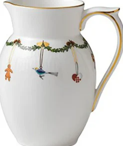 Royal Copenhagen Karafler & Kander|Julestel<Stjerne Riflet Jul 0,9 l. kande