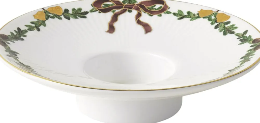 Royal Copenhagen Julestel<Stjerne Riflet Jul Lysestage 15,5 cm