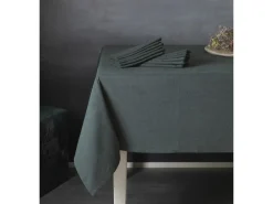 Bastian Tekstiler Til Borddækning<Stofserviet 45 x 45 cm Forest green 100% ny bomuld