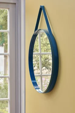 Hay Spejle<Strap Mirror No 2, Ø70 Blue