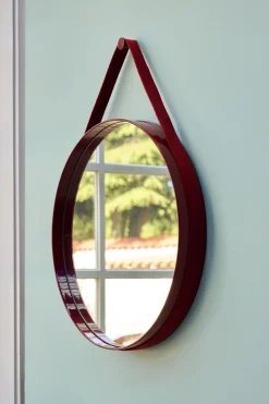 Hay Spejle<Strap Mirror No 2, Ø50 Red