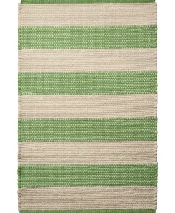Magasin du Nord Collection Gulvtæpper<stripe/natur-grøn, tæppe Natur-gr&oslash;n
