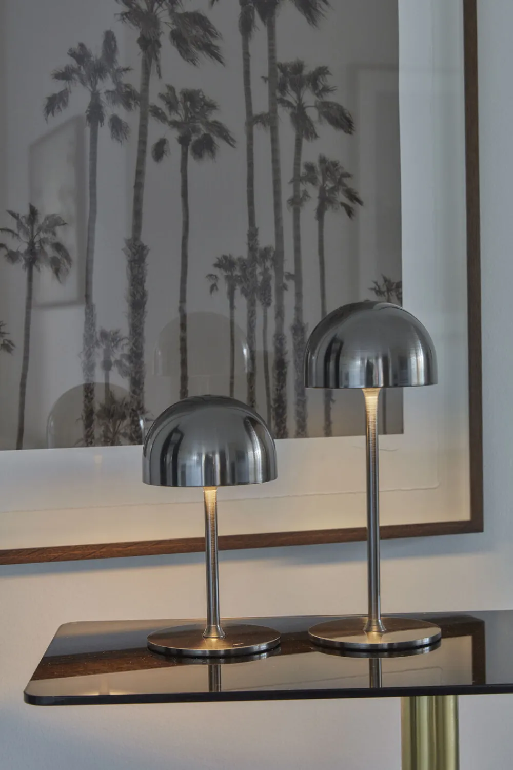 Sirius Bordlamper|Trådløse Lamper<Tim Genopladelig H30cm, Krom