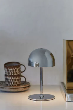 Sirius Trådløse Lamper|Bordlamper<Tim Genopladelig H22cm, Krom