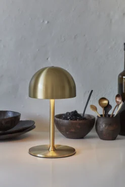 Sirius Bordlamper|Trådløse Lamper<Tim Genopladelig H22cm, Messing