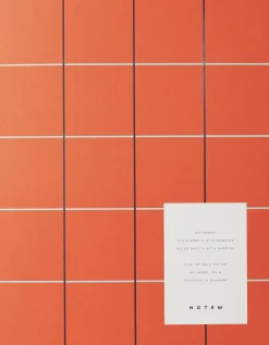Notem Kontorartikler<UMA Flat Lay Notebook - Large, Orange check