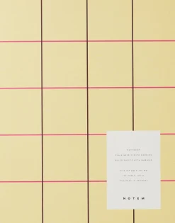 Notem Kontorartikler<UMA Flat Lay Notebook - Large, Yellow check