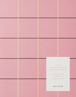 Notem Kontorartikler<UMA Flat Lay Notebook - Large, Rose check