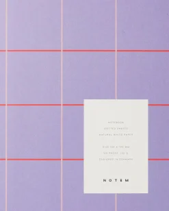 Notem Kontorartikler<UMA Flat Lay Notebook - Medium, Lavender check
