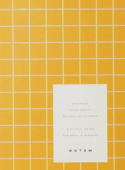 Notem Kontorartikler<UMA Flat Lay Notebook - Small, Ochre check