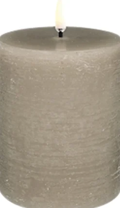 Uyuni Elektriske Julelys<LIGHTING - Pillar LED Candle - Sandstone - 7,8 x 10,1