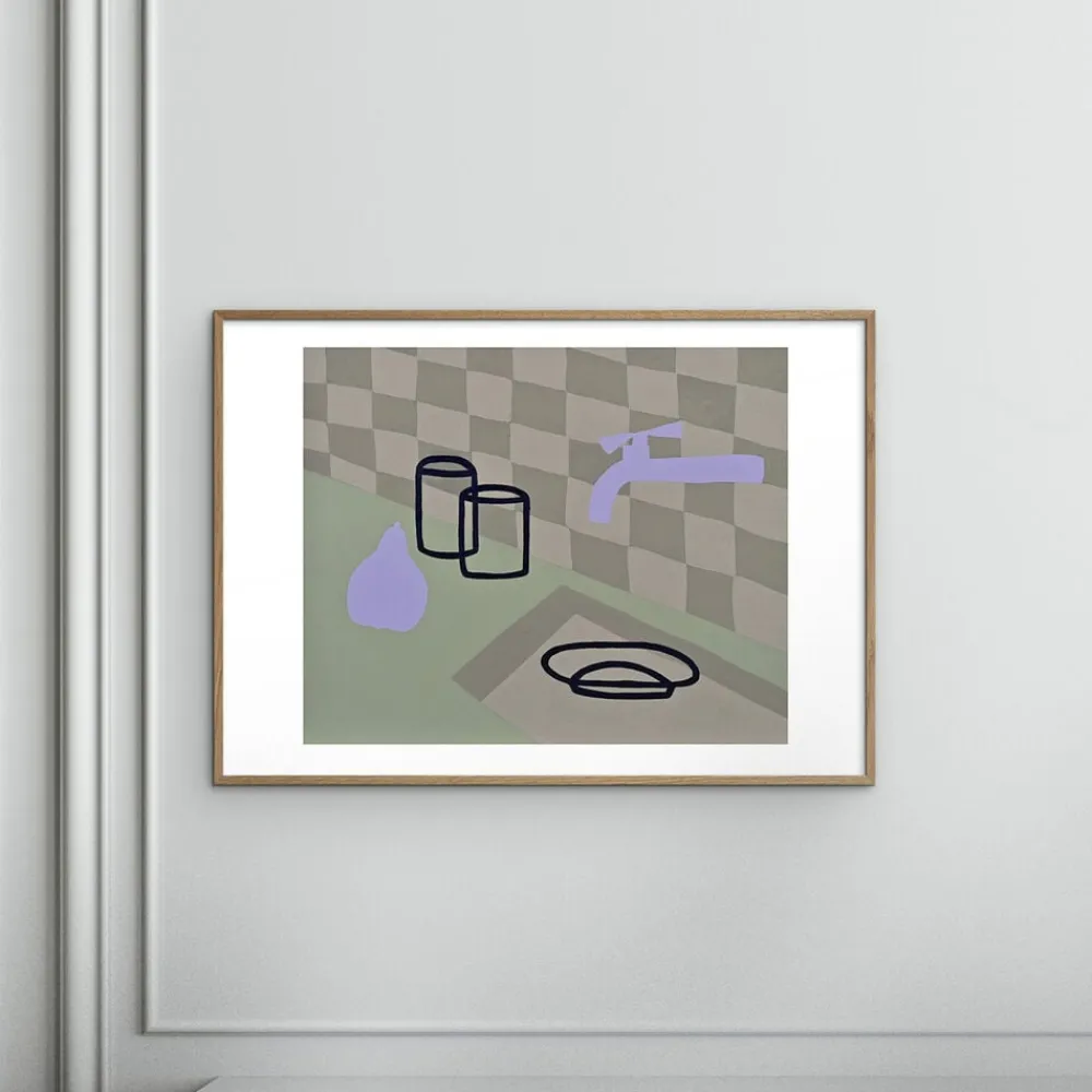 Poster & Frame Plakater & Rammer<Valeryia van der Meer - Quiet Morning in the Kitchen Flerfarvet