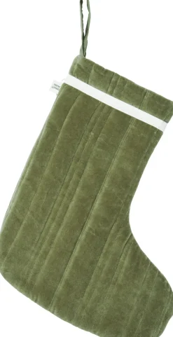 Ferm Living Julepynt<Vari Quilted Christmas Stocking - Velvet - Khaki