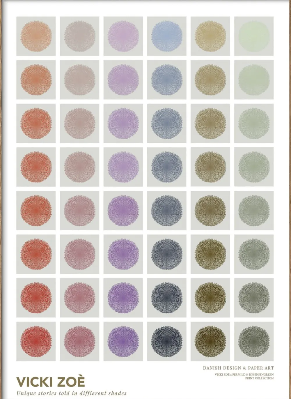 Poster & Frame Plakater & Rammer<VICKI ZOÉ - Flower - In Tone Color Selection Flerfarvet