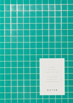 Notem Kontorartikler<VITA Softcover Notebook - Medium, New Green Grid