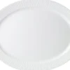 Royal Copenhagen Skåle & Fade<White Fluted Dish Oval 35cm