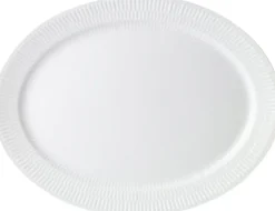 Royal Copenhagen Skåle & Fade<White Fluted Dish Oval 35cm