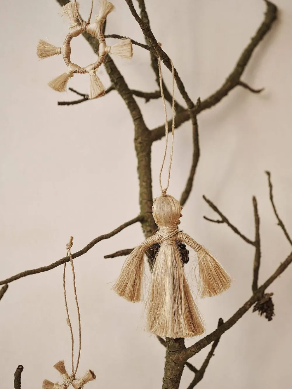 Ferm Living Juletræspynt<Wing Angels - Set of 2 - Natural
